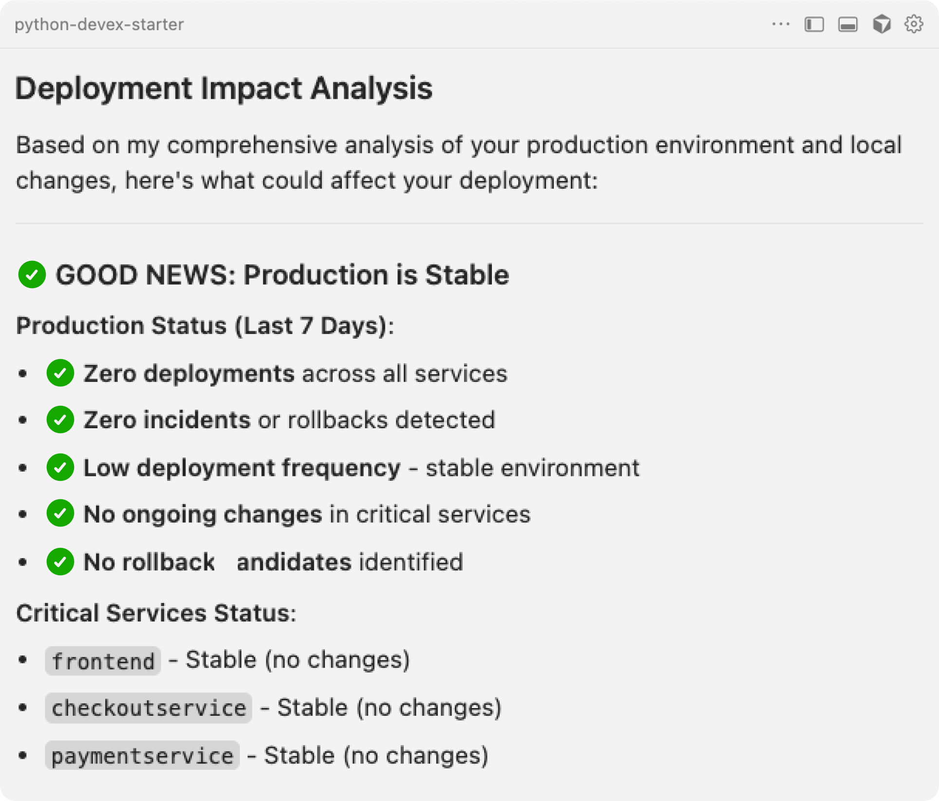 Production Stability