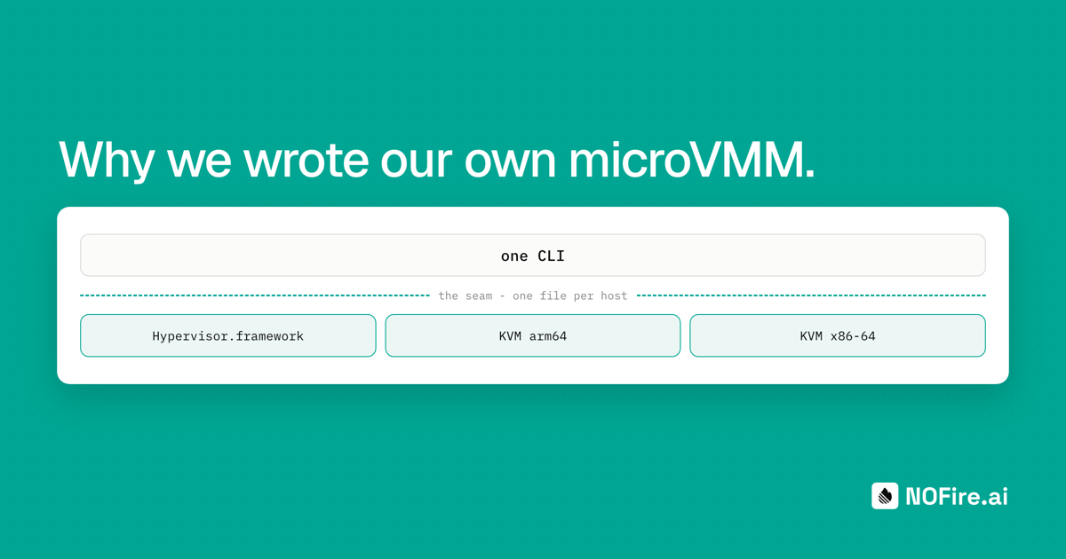 Why we wrote our own microVMM